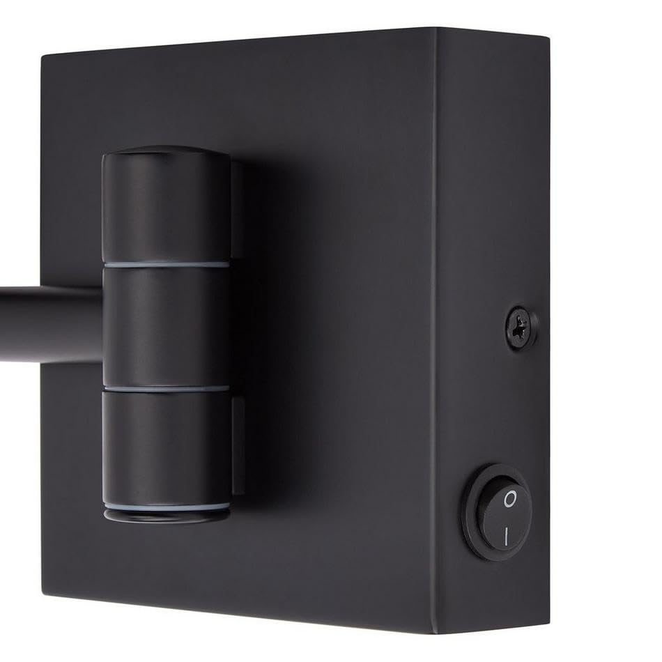 Norabel Modern Square Framed Bathroom Wall Mirror with Light 7-7/8" x 12-7/16"