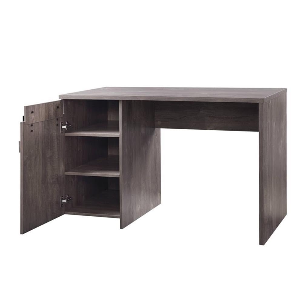 Bellarosa Rectangular 1 Door Wooden Desk in Gray Washed