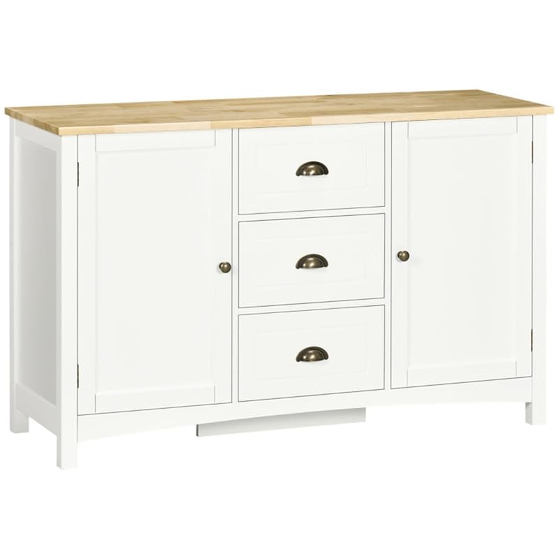 Sideboard Buffet Cabinet Coffee Bar Cabinet Kitchen Pantry Storage Cabinet with 3 Drawers and 2 Doors Freestanding