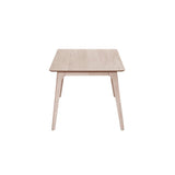 Oscar 60" Rectangle Wood Dining Table, White Ash