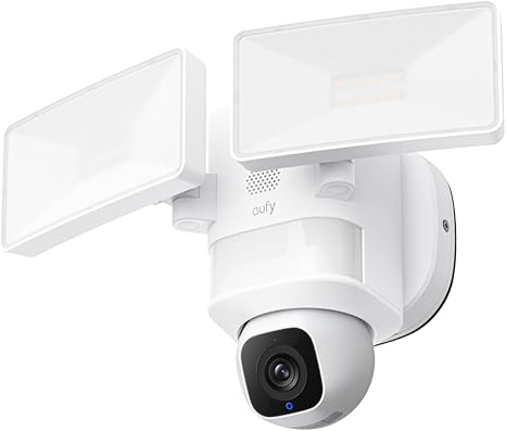 Floodlight Camera E30, Security Camera Outdoor, 360° Pan and Tilt