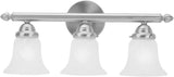 Lighting 1063-91 Neptune 3-Light Bath Light, Brushed Nickel