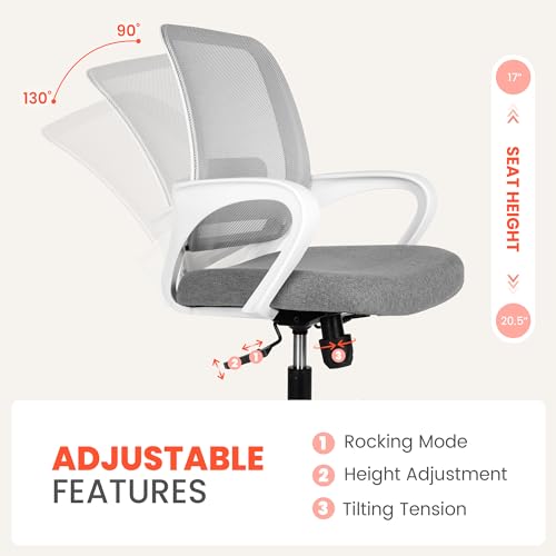 Office Chair Ergonomic Desk Chair Mesh Computer Chair Lumbar Support Modern