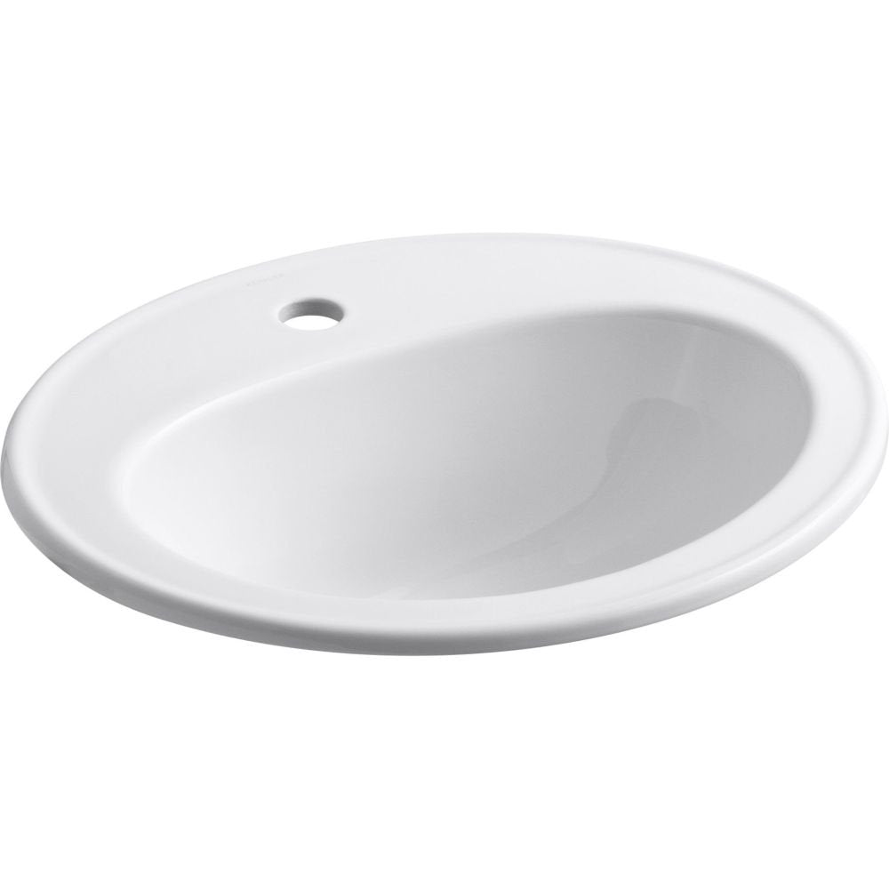 20X17 LAV/CTR HOLE, 20.25" x 17.5", Oval Basin Composition with Overflow Drain