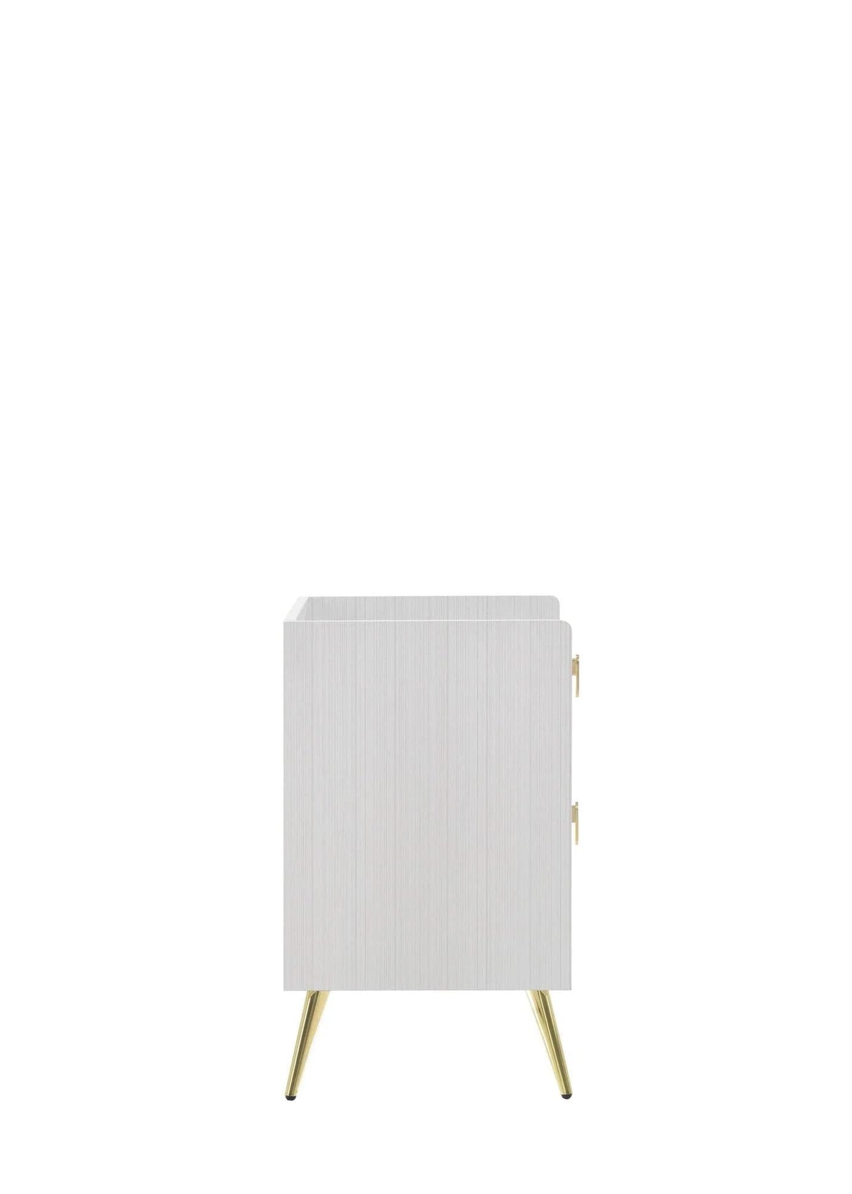 Zeena 2-Drawer Wooden Nightstand in White