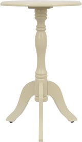 Simplify Round Pedestal Accent Side Table, Chic & Compact MDF Furniture for Traditional