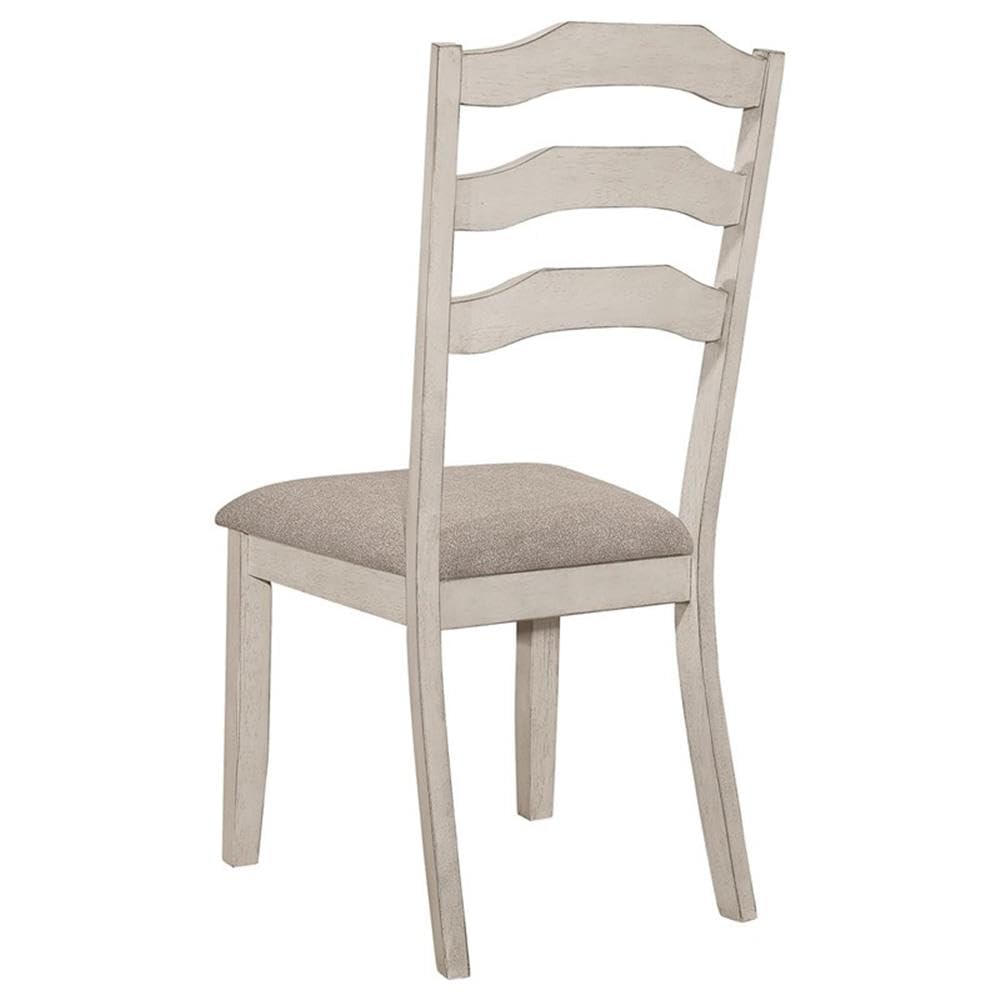 Wood Starburst Dining Table Set in Khaki and Rustic Cream