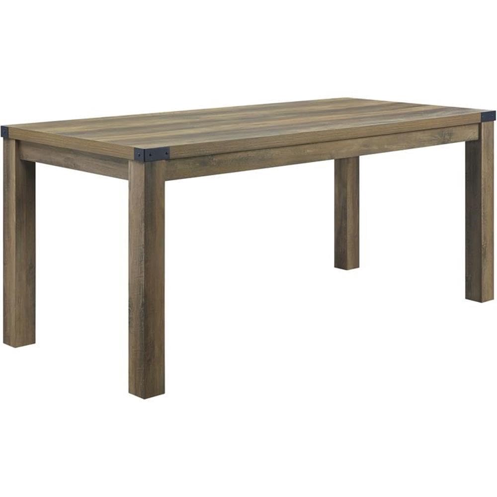 Abiram Wooden Rectangular Dining Table in Rustic Oak