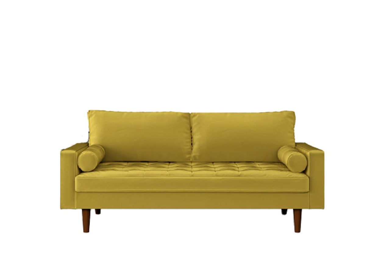 Womble Modern Velvet Upholstered Living Room Diamond Tufted Chesterfield with Gleaming Nailheads