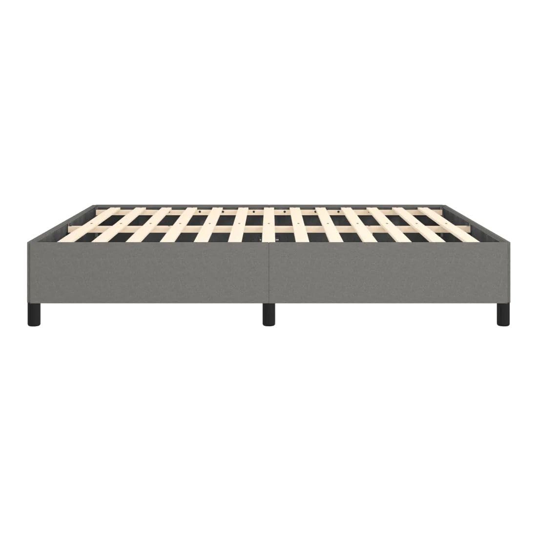 SHZG Bed Frame Dark Gray 72"X83.9" California King Fabric 347114