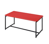 GT 3 Piece Red Carbon Fiber Wrap Coffee Table and End Table Set