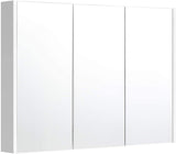 Bathroom Medicine Cabinet, Wall Mounted Cabinet with Triple Mirror Door