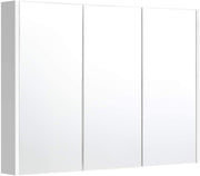 Bathroom Medicine Cabinet, Wall Mounted Cabinet with Triple Mirror Door