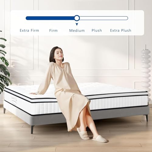 Queen Mattress,12 Inch Queen Size Mattress,Hybrid Mattress Queen In a Box,