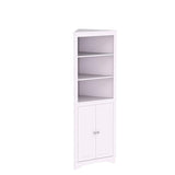 Tall Corner Cabinet with Doors and Shelves, Freestanding Corner Storage Cabinet for Bathroom,