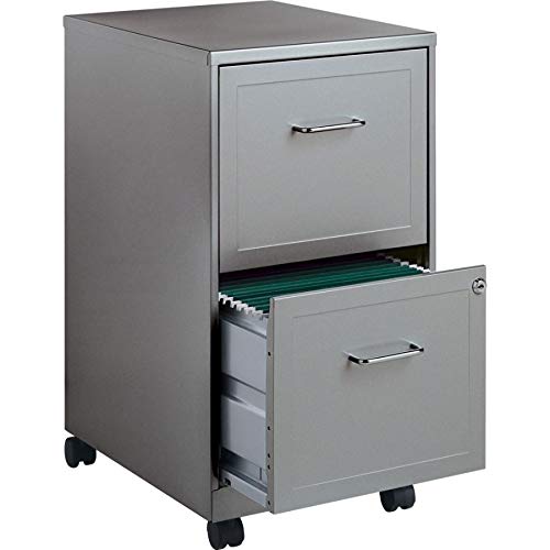 2-Drawer Mobile File Cabinet, Gray- (LLR16873)
