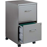 2-Drawer Mobile File Cabinet, Gray- (LLR16873)