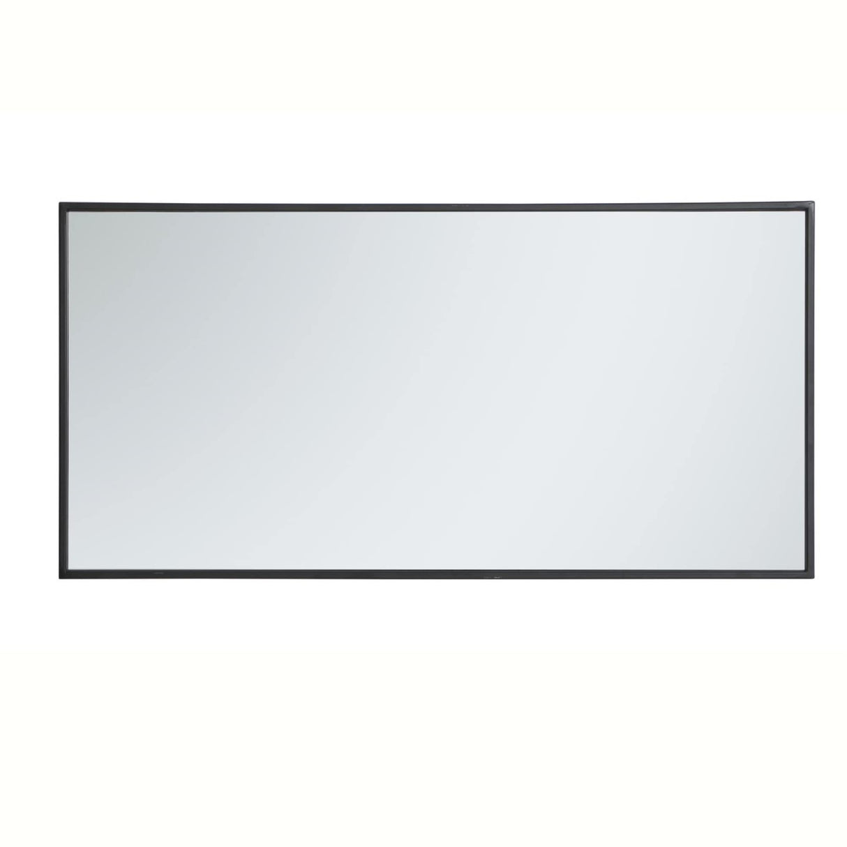 Monet Home Office Decorative Rectangle Framed Wall Mirror, 18" L x 36" H - Black