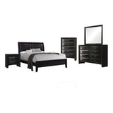 Briana Eastern King Bed 5-Piece Set, Black