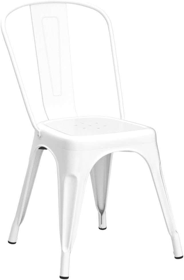 Metal Dining Chair Farmhouse Tolix Style for Kitchen Dining Room Café Restaurant Bistro