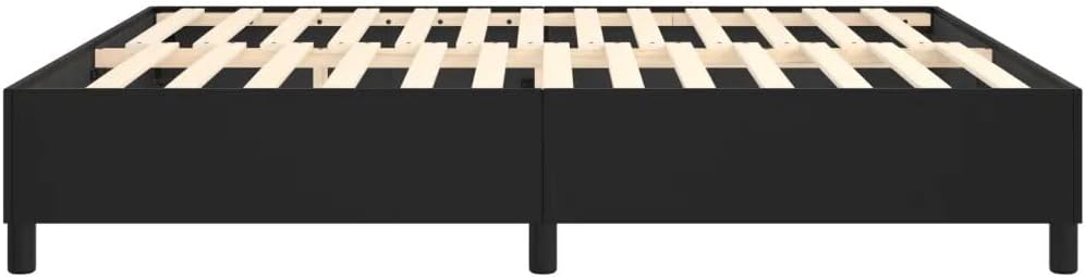 Bed Frame Black 72"X83.9" California King Faux Leather