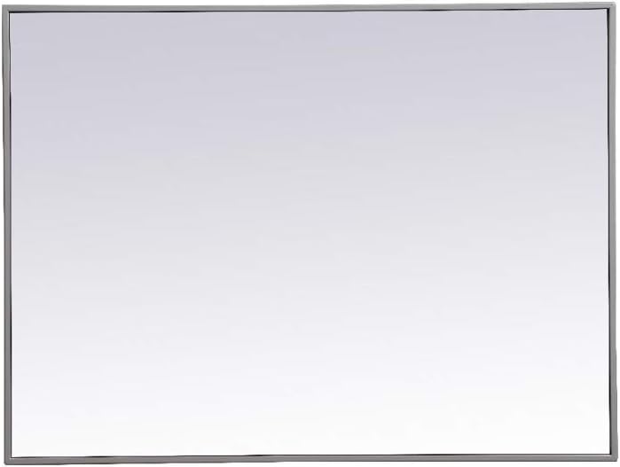 Eternity 36" x 27" Rectangle Metal Frame Mirror in Gray