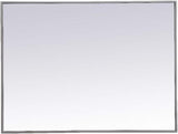 Eternity 36" x 27" Rectangle Metal Frame Mirror in Gray