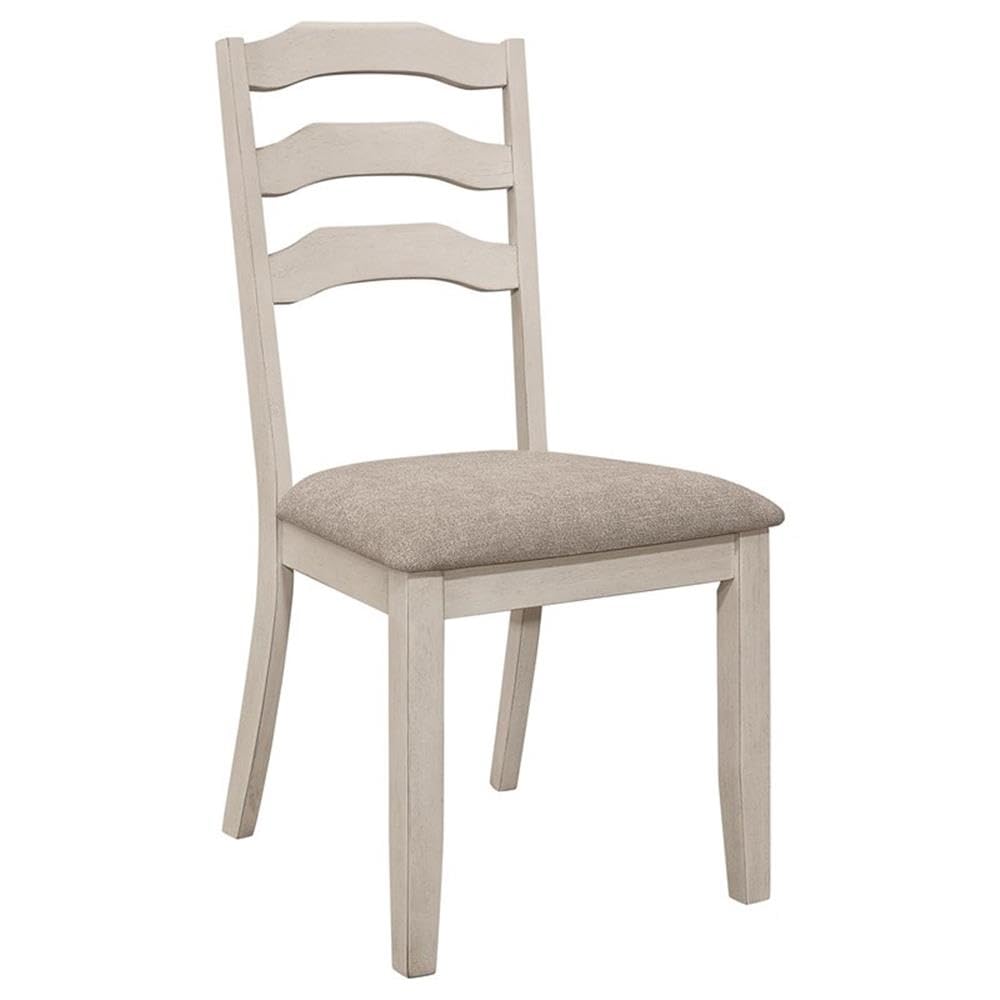 Wood Starburst Dining Table Set in Khaki and Rustic Cream