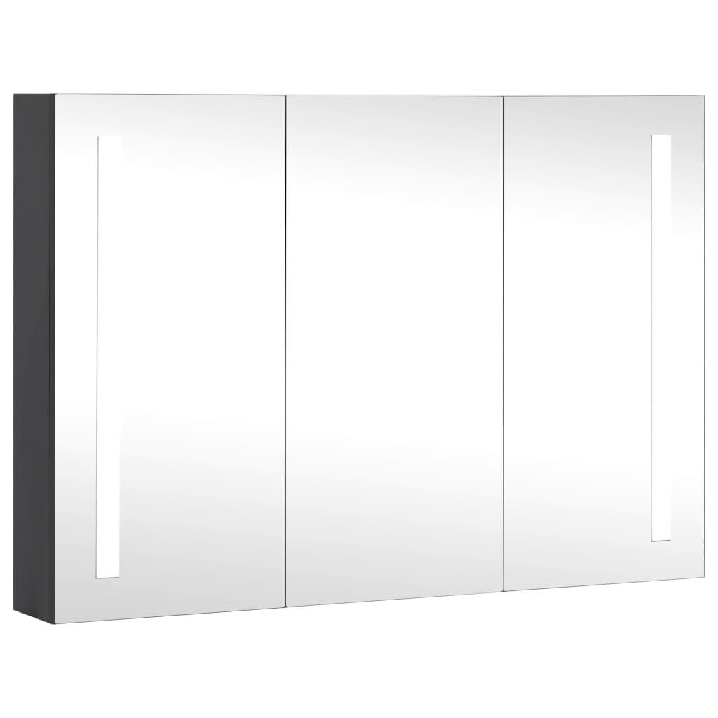 Modern Bathroom Mirror Cabinet –-Mounted Illuminated Cabinet Spacious Storage