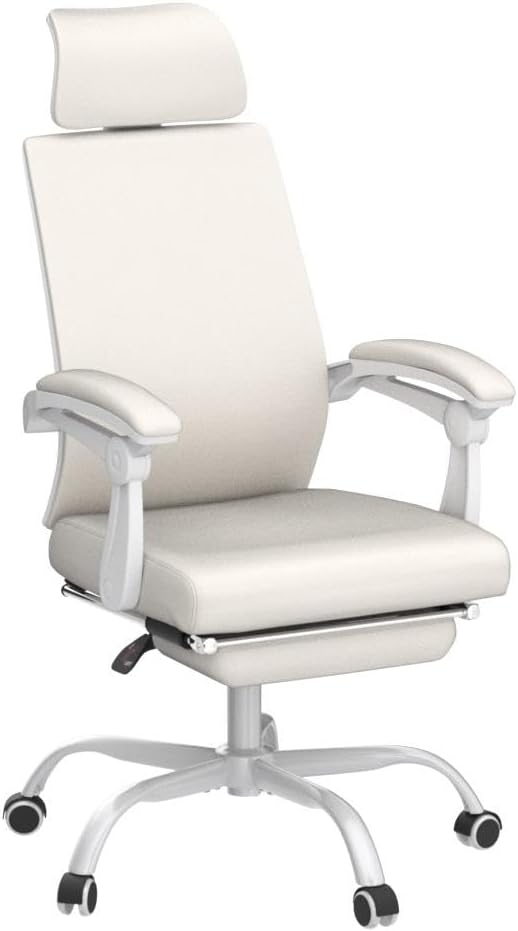 Mesh Ergonomic Office Chair with Footrest Home Office Desk Chair with Headrest and Backrest 90-135 Adjustable