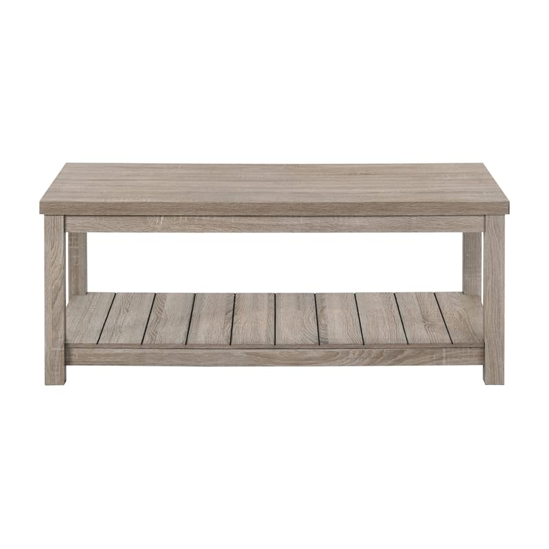 3-Piece Wood Occasional Coffee Table Set in Gray