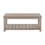 3-Piece Wood Occasional Coffee Table Set in Gray