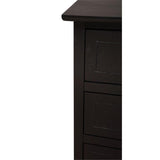 Daniel 3 Drawer Nightstand in Black