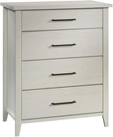 Summit Station 4-Drawer Chest, L: 34.65" x W: 18.74" x H: 42.32", Laurel Oak finish