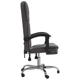 SKM Reclining Office Chair Gray Faux Leather (15.2 KG/33.44 LBS)