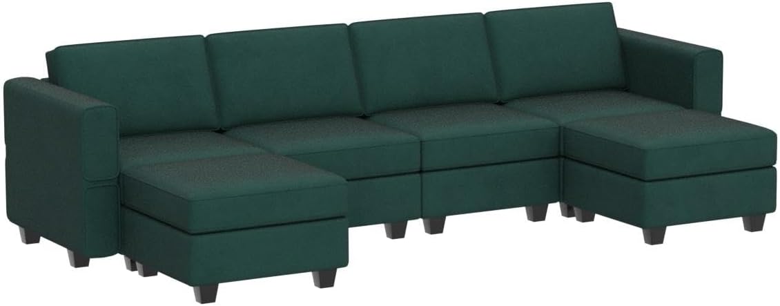 Modular Sectional Sofa Oversized U Shaped Sectional Couch with Reversible Chaise Velvet