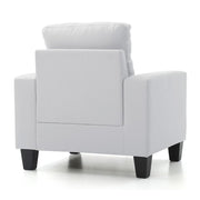 Newbury Faux Leather Club Chair in White