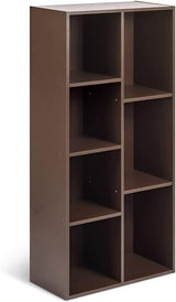 7 Cube Organizer Bookcase, White, 9.25 x 19.49 x 41.73 inch