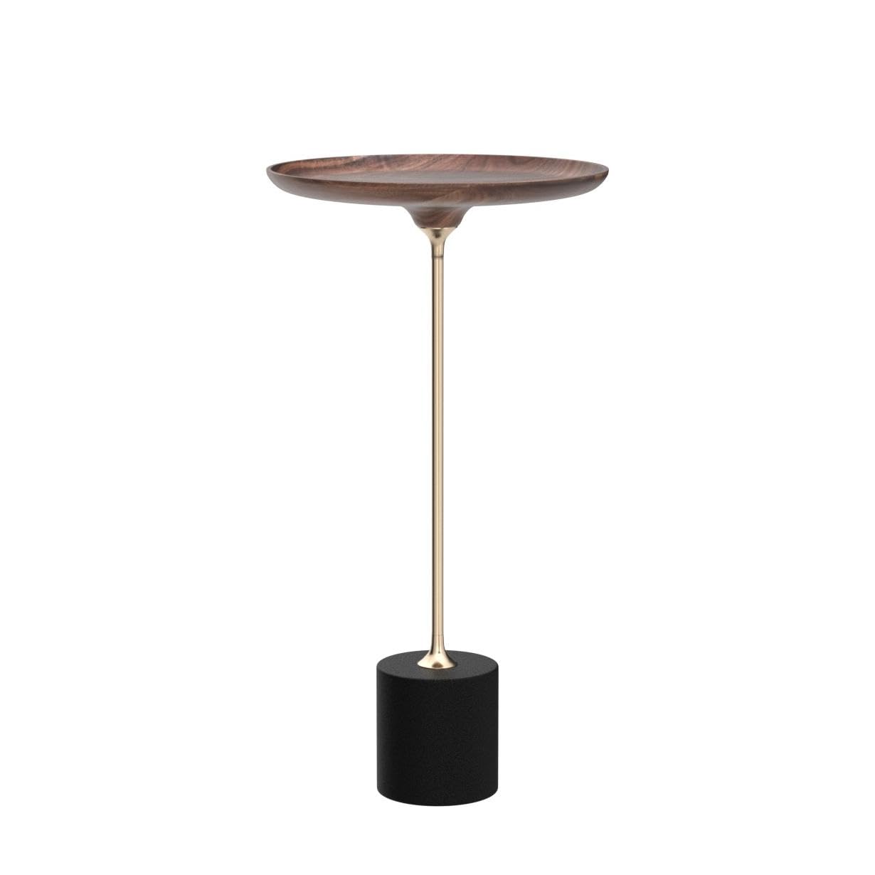 Castiglia Small Round Side Table, Accent Pedestal Coffee Table with Wood Table Top