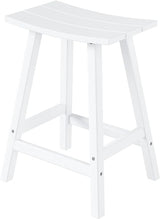 Malibu 29 Inch Outdoor Bar Stools, All Weather Resistant Poly Lumber Adirondack Bar