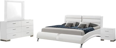 Jeremaine Queen Bed 4-Piece Set, White