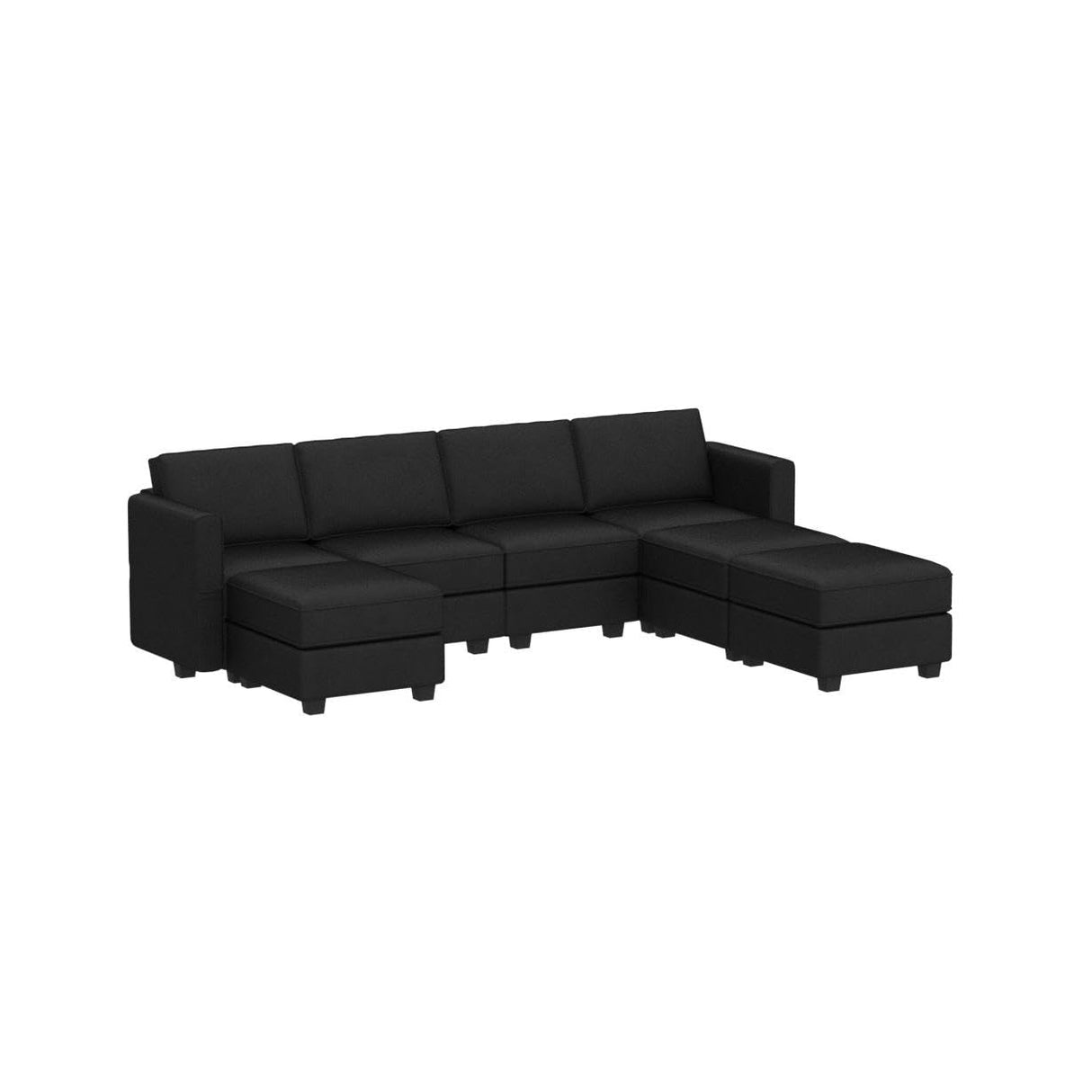 Modular Sectional Sofa U Shaped Sectional Couch with Reversible Chaises Velvet