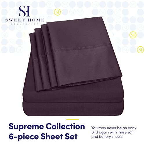 Deep Pocket King Sheet Set - 6 Piece 1500 Supreme Deluxe Collection Up to 21" Extra