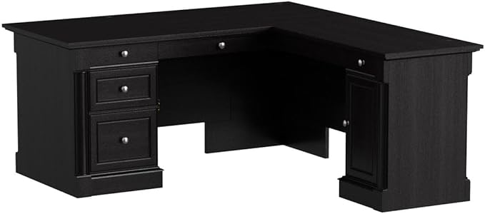 Bleeker Street L-Desk, Obsidian Oak finish