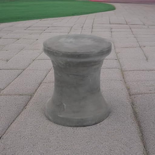 Fiberclay Ceramic Outdoor Accent Table, 14" x 14" x 16", Black