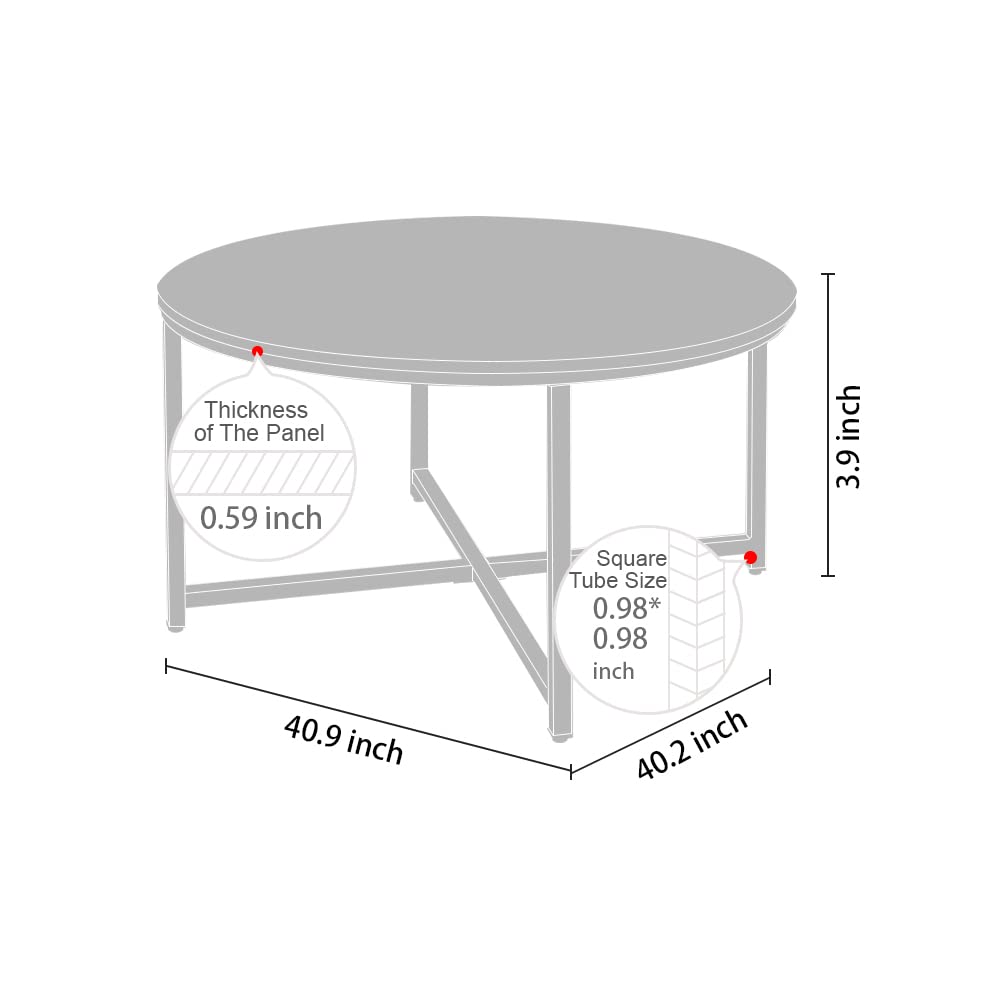 Modern Round Coffee Table for Living Room, Sofa Center Table for Dining Room,