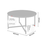 Modern Round Coffee Table for Living Room, Sofa Center Table for Dining Room,