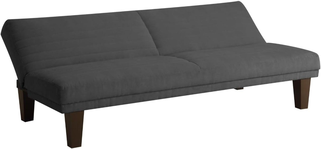 DHP Dillan Convertible Futon with Microfiber Upholstery, Grey