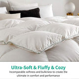 APSMILE Heavyweight Full/Queen Feathers Down Comforter for Colder Weather/Sleeper, Ultra-Soft Hotel Collection Down Duvet Insert, 46oz Fluffy Thick Winter Down Comforter(90x90, White)
