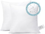 Outdoor Waterproof Throw Pillows Inserts Set of 2, Premium Fluffy Decorative Square